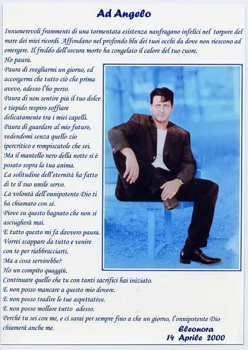 ad Angelo poesia 14 aprile 2000