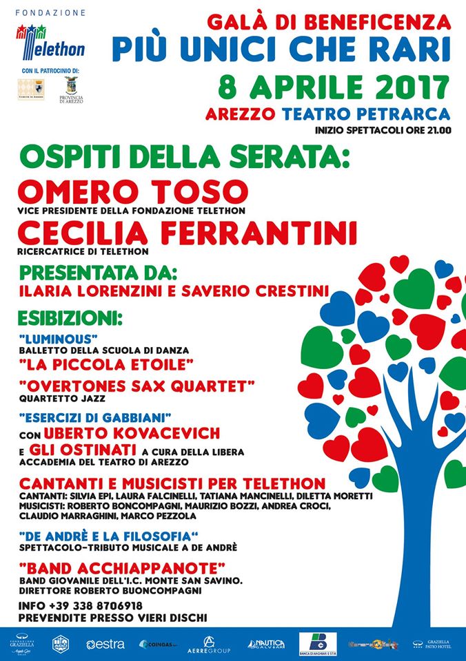 Serata di gala Telethon Coordinamento Arezzo Teatro Petrarca